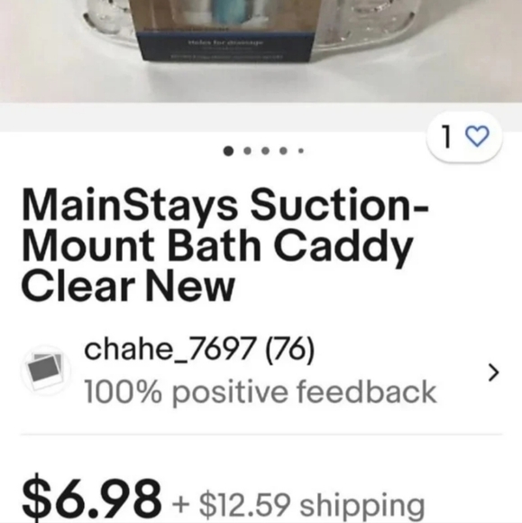 iDESIGN Suction divided bath caddy - Set of 2! BNWT - Picture 5 of 5